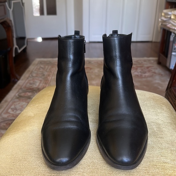 COACH Carmen Semi Matte Calf Leather Suede Ankle Boots Black Size 11 - Picture 4 of 15